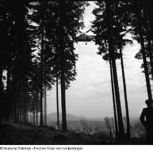 Hubschrauber; Ostrau, Kirnitzschtal, Kartoffellesen Lilienstein, Raumberg