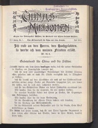 XII. Jahrg. Nr. 7. Februar 1911