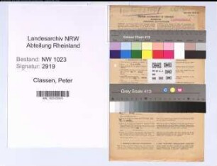 Entnazifizierung Peter Classen , geb. 14.04.1906 (Polizeibeamter)