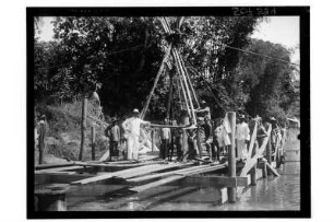 Bauprojekt : Thailand. Baustelle im Wasser für unbekanntes Bauvorhaben, 1908/1913