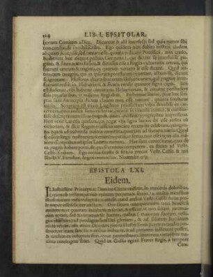 Epistola LXI. - LXX.