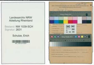 Entnazifizierung Erich Schulze , geb. 11.07.1884 (Steueroberinspektor)