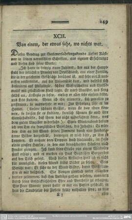 XCII. Von einem, der etwas sahe, wo nichts war
