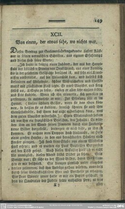 XCII. Von einem, der etwas sahe, wo nichts war
