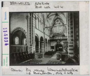 Brauweiler, Benediktinerklosterkirche: Inneres nach Westen