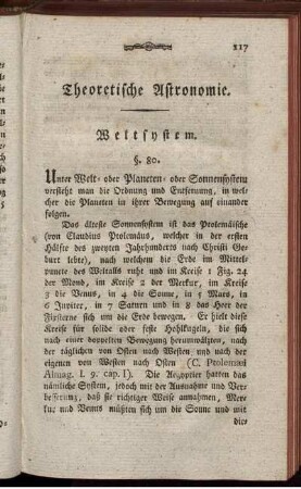 Theoretische Astronomie.