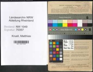 Entnazifizierung Matthias Kruell , geb. 17.02.1895 (Finanzbeamter)