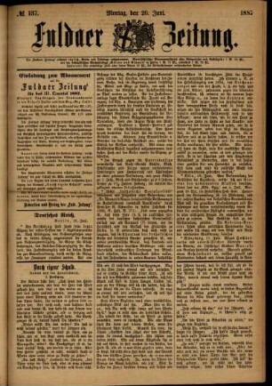 Ausgabe vom Montag, den 20. Juni 1887.
