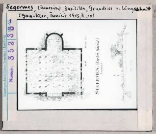 Segermes: Basilika, Grundriss und Längsschnitt