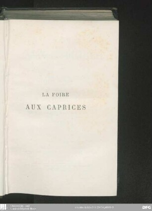 La foire aux caprices