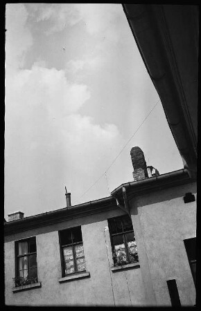Hinterhof eines Hauses im des Leipziger Seeburgviertel