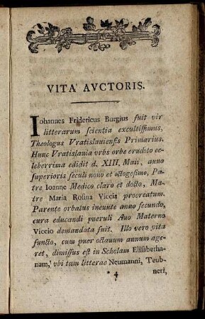 Vita Auctoris.