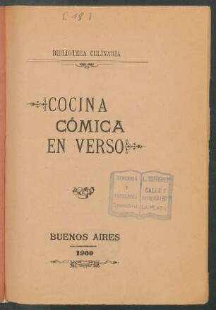 Cocina cómica en verso