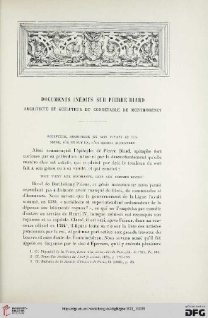 3. Pér. 21.1899: Documents inédits sur Pierre Biard : architecte et sculpteur du connétable de Montmorency
