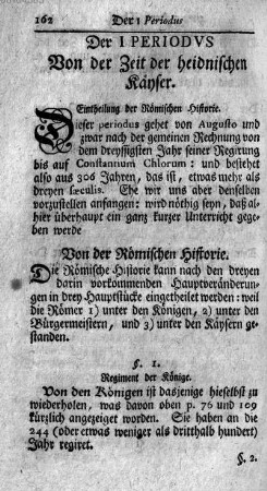 Der I Periodvs Von der Zeit der heidnischen Kaeyser