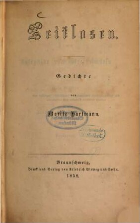 Zeitlosen : Gedichte
