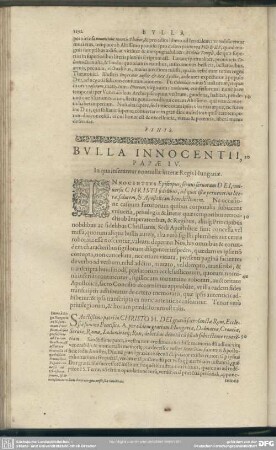 Bulla Innocentii Papae IV. In qua inferuntur nonullae litterae Regis Hungariae