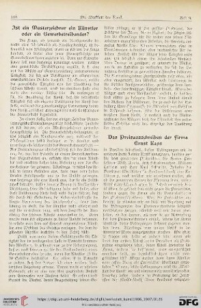 Ist ein Musterzeichner ein Künstler oder ein Gewerbetreibender?