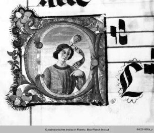 Graduale E : Historisierte Initiale A: Prophet (?)