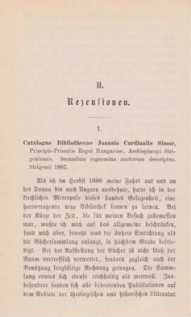 654-656 [Rezension] Simor, Johannes, Catalogus Bibliothecae