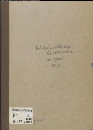 Kirchenbuchduplikat der evangelischen Gemeinde Schlüsselburg, Kreis Minden (GHT 1826-1850). (Gemeinde: Evangelische Gemeinde Schlüsselburg)