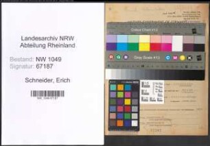 Entnazifizierung Erich Schneider , geb. 25.09.1910 (Kaufmaennischer Angestellter)