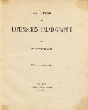 Anleitung zur lateinischen Palaeographie