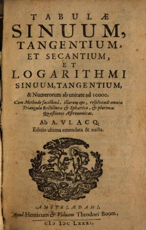 Tabulae Sinuum, Tangentium, ...