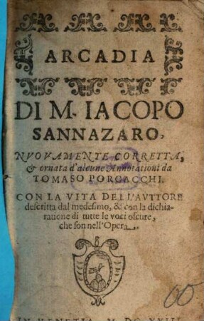 Arcadia : Con la vita dell'autore