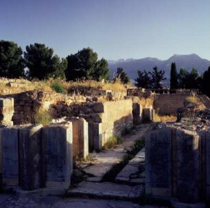 Phaistos. Palast. Königstrakt im ersten Licht