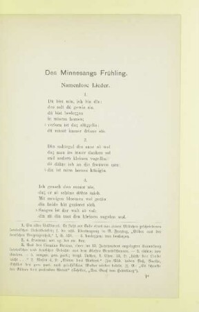 Des Minnesangs Frühling