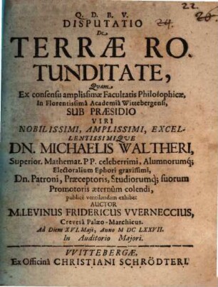Disp. de terrae rotunditate