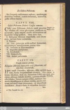 Caput VIII. Colici Pictonum Doloris Causae remotae.