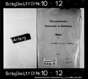 Bergordnung für die Steinbrüche auf dem Bückeberg