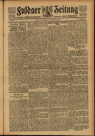 Zweite Ausgabe vom Mittwoch, den 20. Dezember 1905.