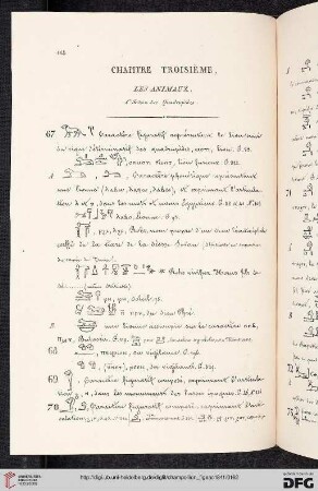 Chapitre troisième: Les animaux