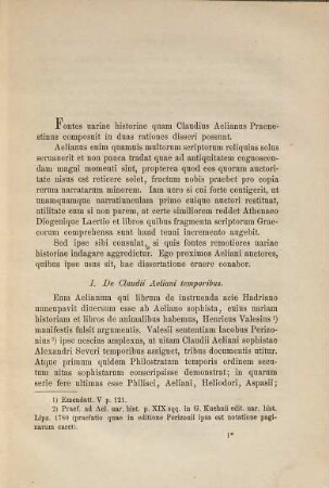 De fontibus, quibus Aelianus in varia historia componenda usus sit : Dissertatio inauguralis