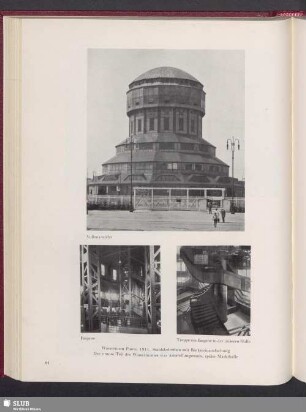 Wasserturm Posen, 1911, Treppe zur Empore in der unteren Halle