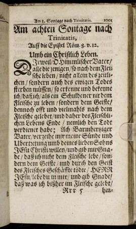 Am achten Sontage nach Trinitatis.