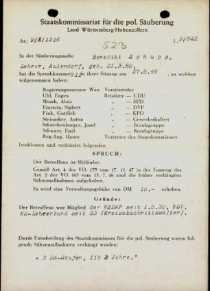 Schupp, Benedikt