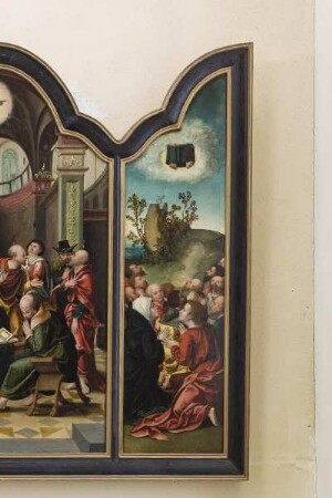 Triptychon mit liturgischen Festszenen — Rechter Flügel: Christi Himmelfahrt