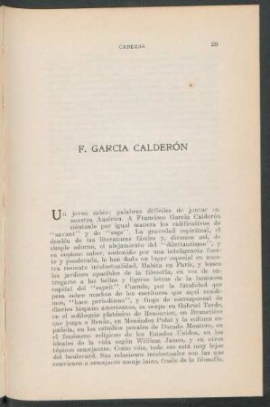 F. Garcia Calderón