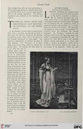Technical hints from the drawings of past masters of painting, [3]: Sir Peter Lely