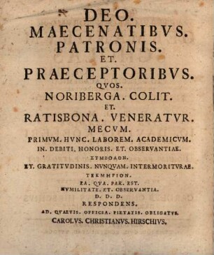 Veterum recentiorumque Germanorum scholas solitas et solidas pro exercitio acad. ... exhibitas