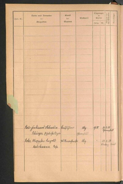 Standesamtsbuch der Stadt Aschaffenburg: Register Eheschließungen 1927 - 1929