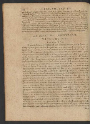 De Heredibus Instituendis. Titulus XIV.