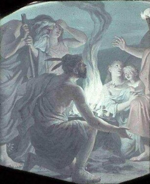 Prometheus bringt den Menschen das Feuer