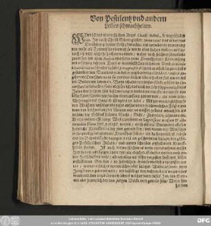 Von Pestilentz und andern Leibes schwachheiten