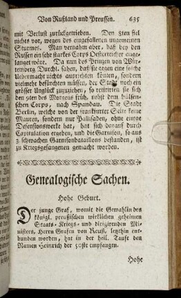Genealogische Sachen.