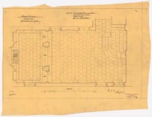 Wohnhaus Kretzer, Berlin-Tiergarten: Halle im Erdgeschoss: Fußboden 1:25